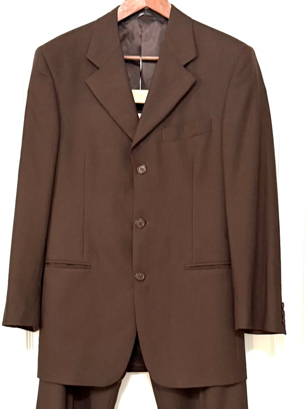 Gianfranco Ferré Studio Men's Brown 3-Button Wool Suit 36R (IT 46)